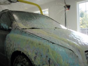soap on car auto spa car wash